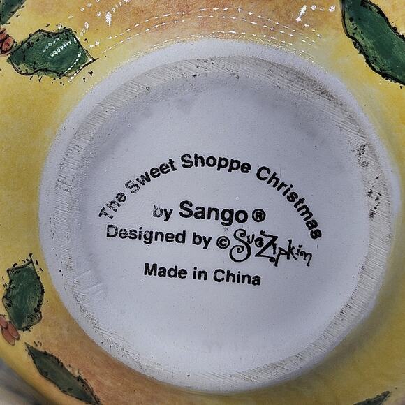Sango The Sweet Shoppe Christmas Chip & Dip Set 2 Pcs 3041 Sue Zipkin - Picture 13 of 13